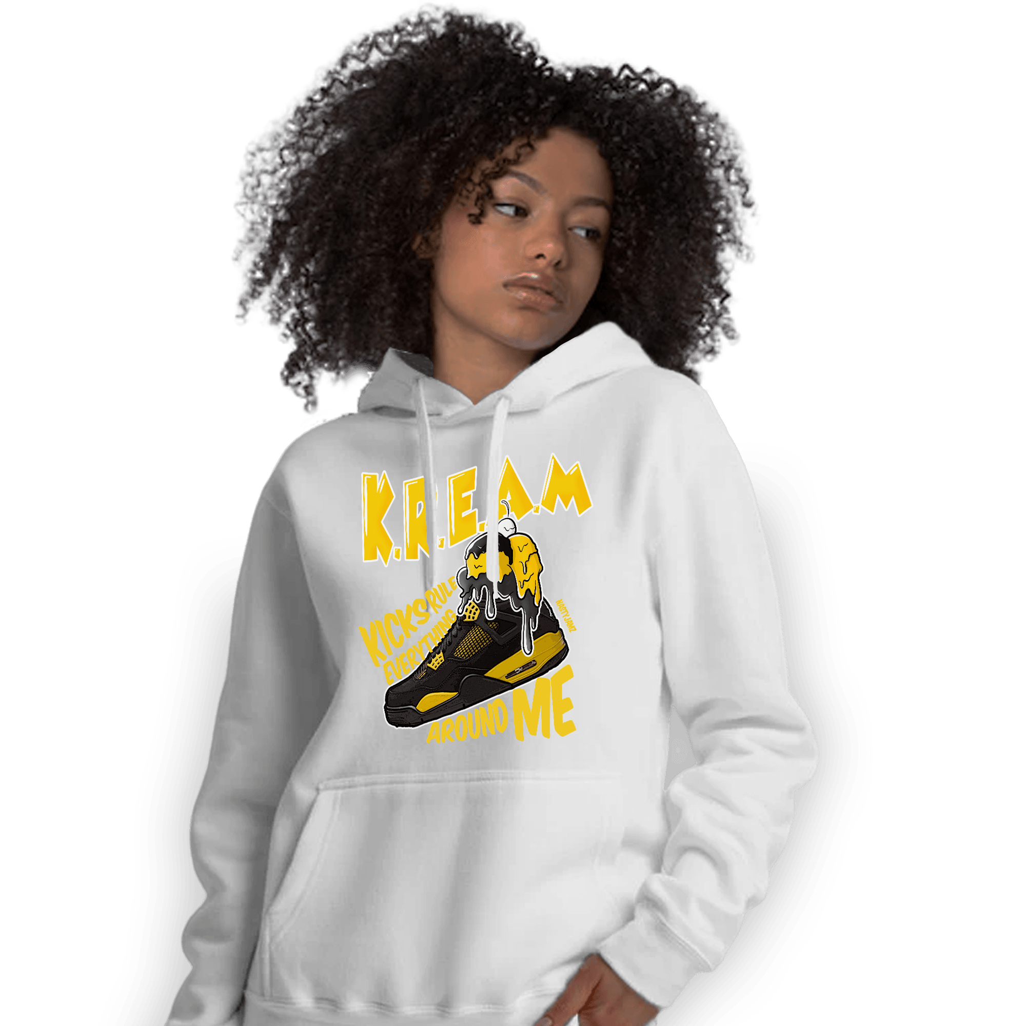 Thunder 4s Hoodie Match Kream Sneaker - NastyJamz