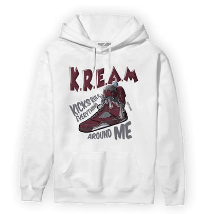 Burgundy 5s Hoodie Match Kream Sneaker - NastyJamz