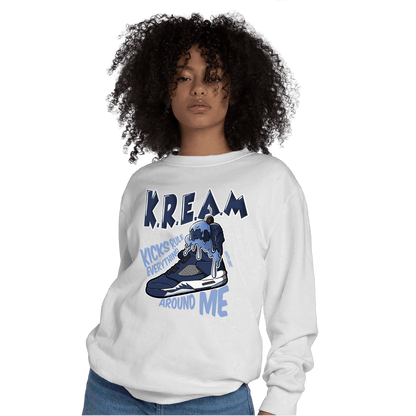 Midnight Navy 5s Sweatshirt Match Kream Sneaker - NastyJamz