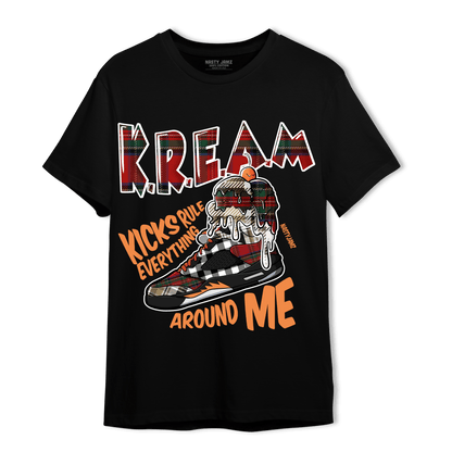 Plaid 5s T Shirt Match Kream Sneaker - NastyJamz