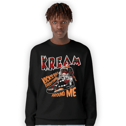 Plaid 5s Sweatshirt Match Kream Sneaker - NastyJamz