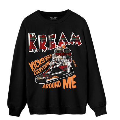 Plaid 5s Sweatshirt Match Kream Sneaker - NastyJamz