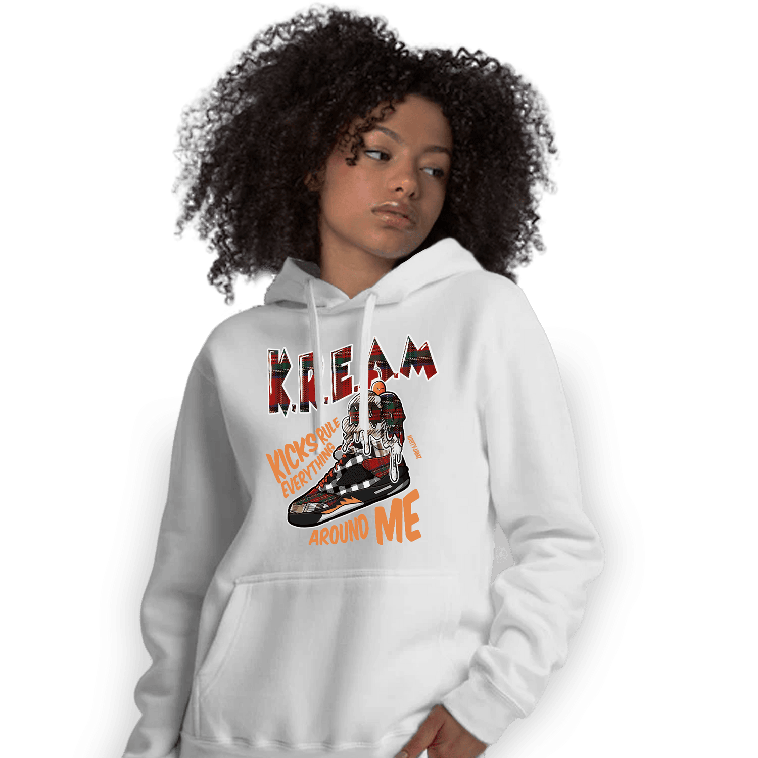 Plaid 5s Hoodie Match Kream Sneaker - NastyJamz