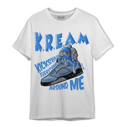 University Blue 5s T Shirt Match Kream Sneaker - NastyJamz