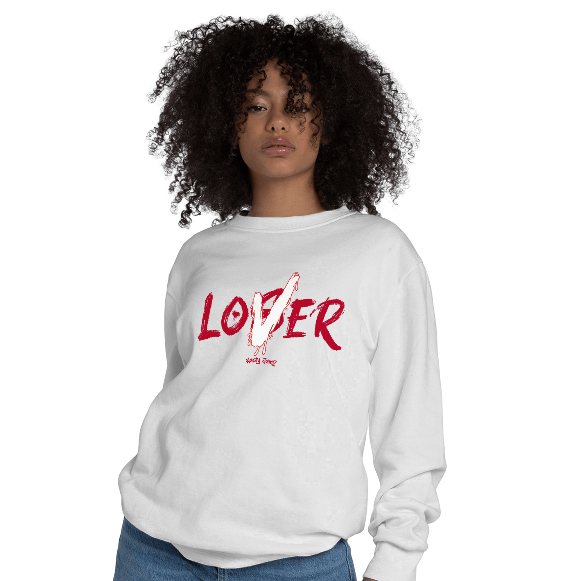 Cherry 11s Sweatshirt Match Loser Lover - NastyJamz