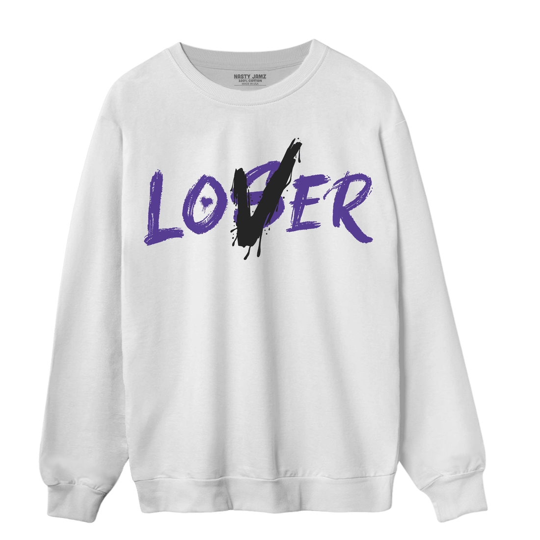 Field Purple 12s Sweatshirt Match Loser Lover - NastyJamz