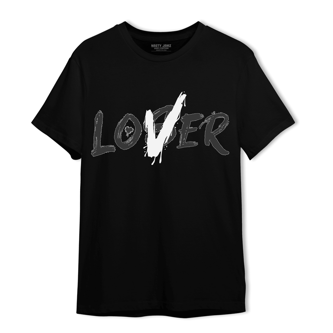 Black White 14s T Shirt Match Loser Lover - NastyJamz