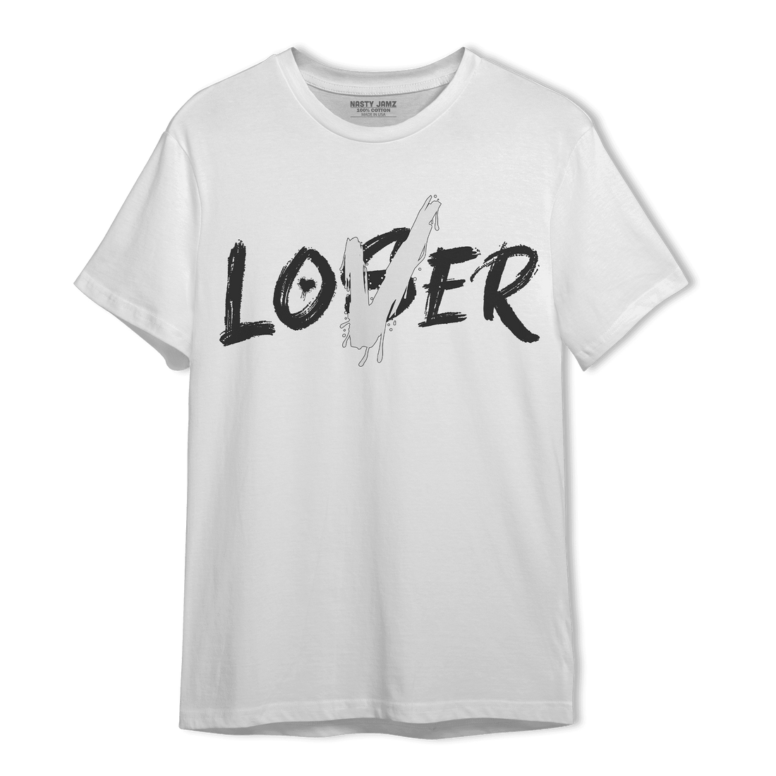 Black White 14s T Shirt Match Loser Lover - NastyJamz