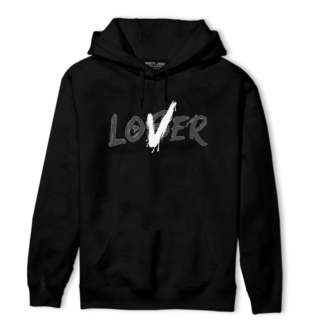 Black White 14s Hoodie Match Loser Lover - NastyJamz