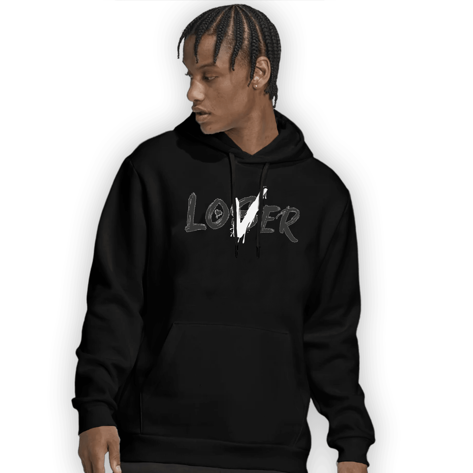 Black White 14s Hoodie Match Loser Lover - NastyJamz