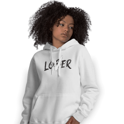 Black White 14s Hoodie Match Loser Lover - NastyJamz