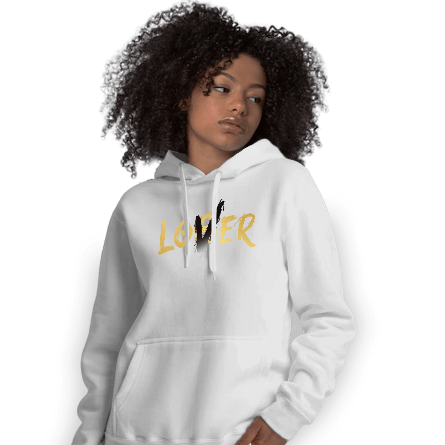 Mid SE Black Gold 1s Hoodie Match Loser Lover - NastyJamz