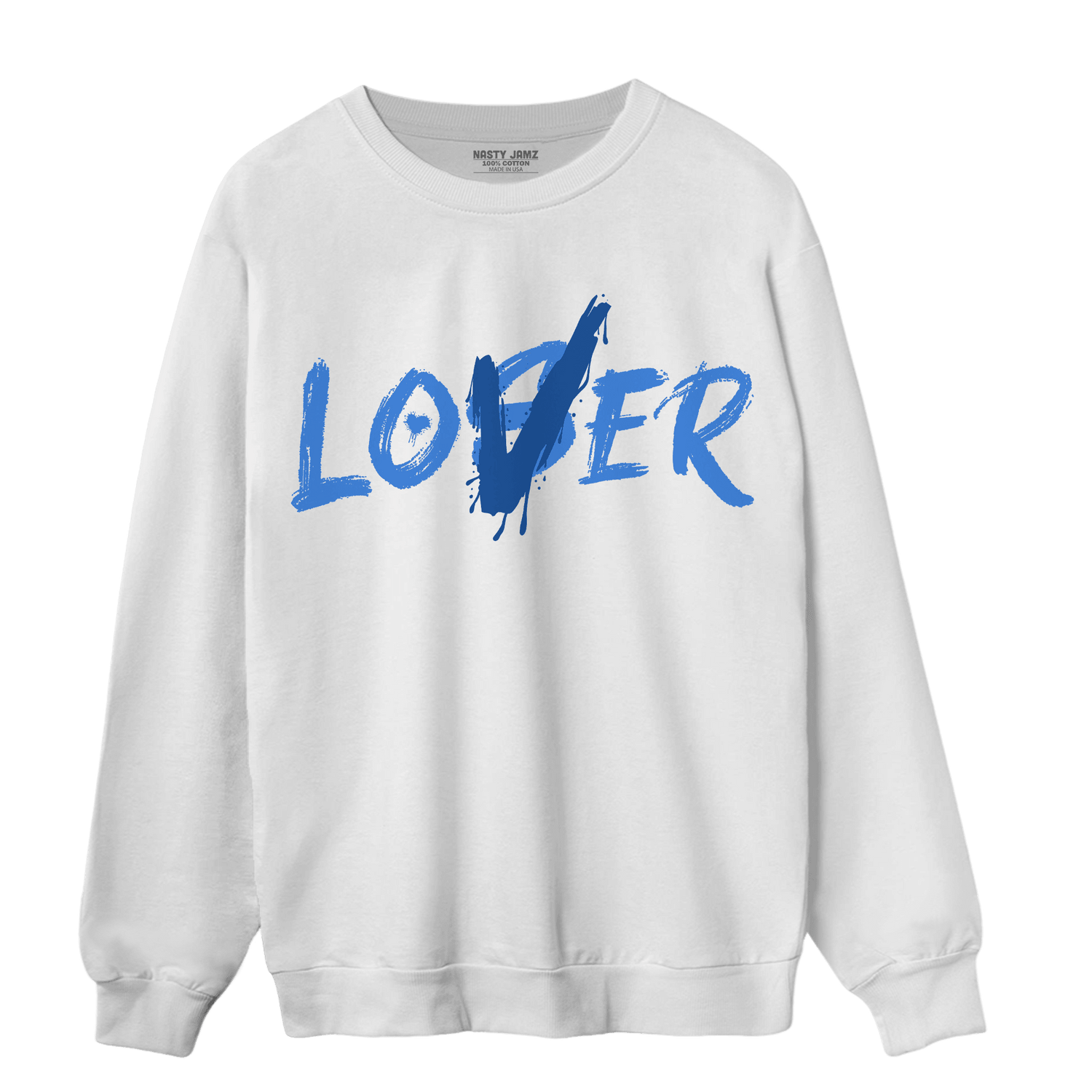 University Blue Toe 1s Sweatshirt Match Loser Lover - NastyJamz