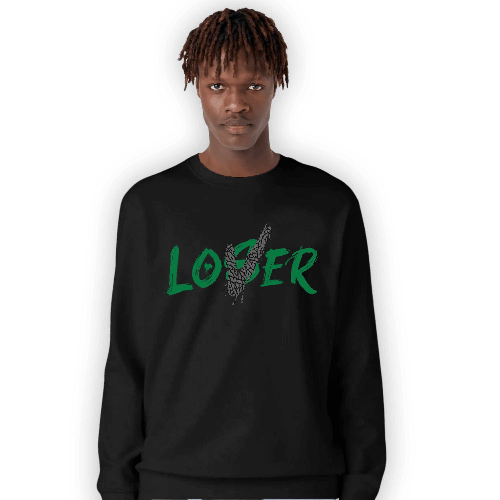 Lucky Green 3s Sweatshirt Match Loser Lover - NastyJamz