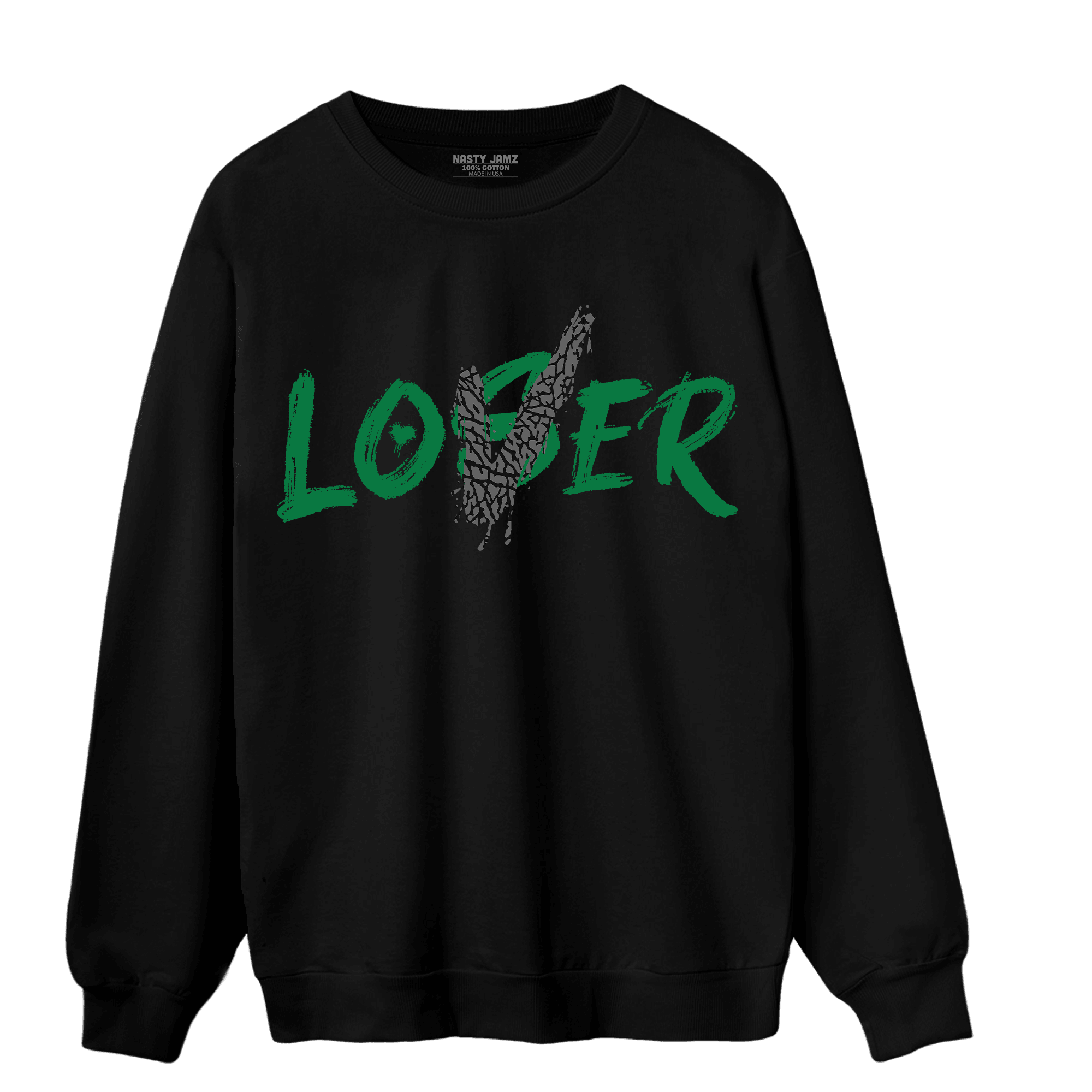 Lucky Green 3s Sweatshirt Match Loser Lover - NastyJamz