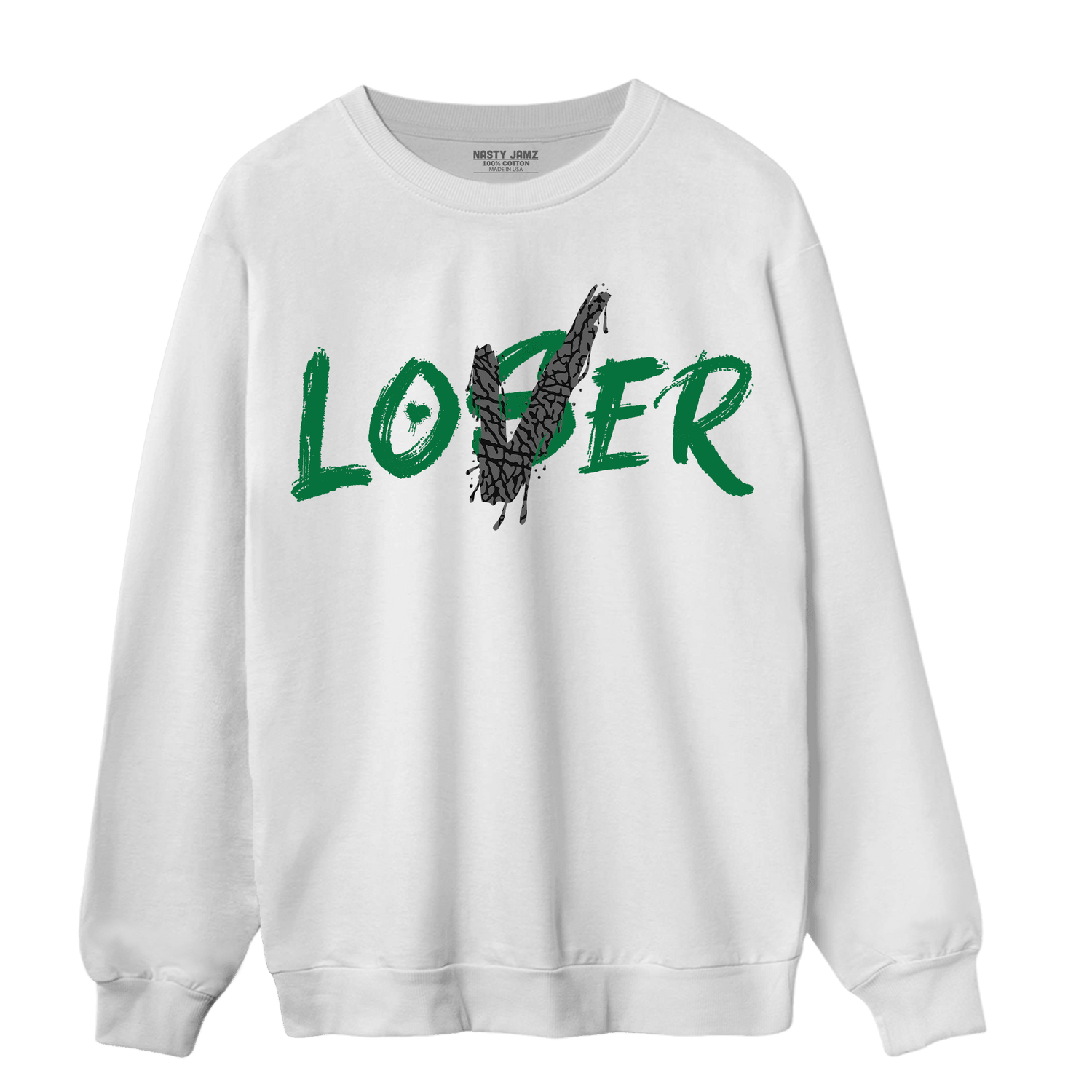 Lucky Green 3s Sweatshirt Match Loser Lover - NastyJamz
