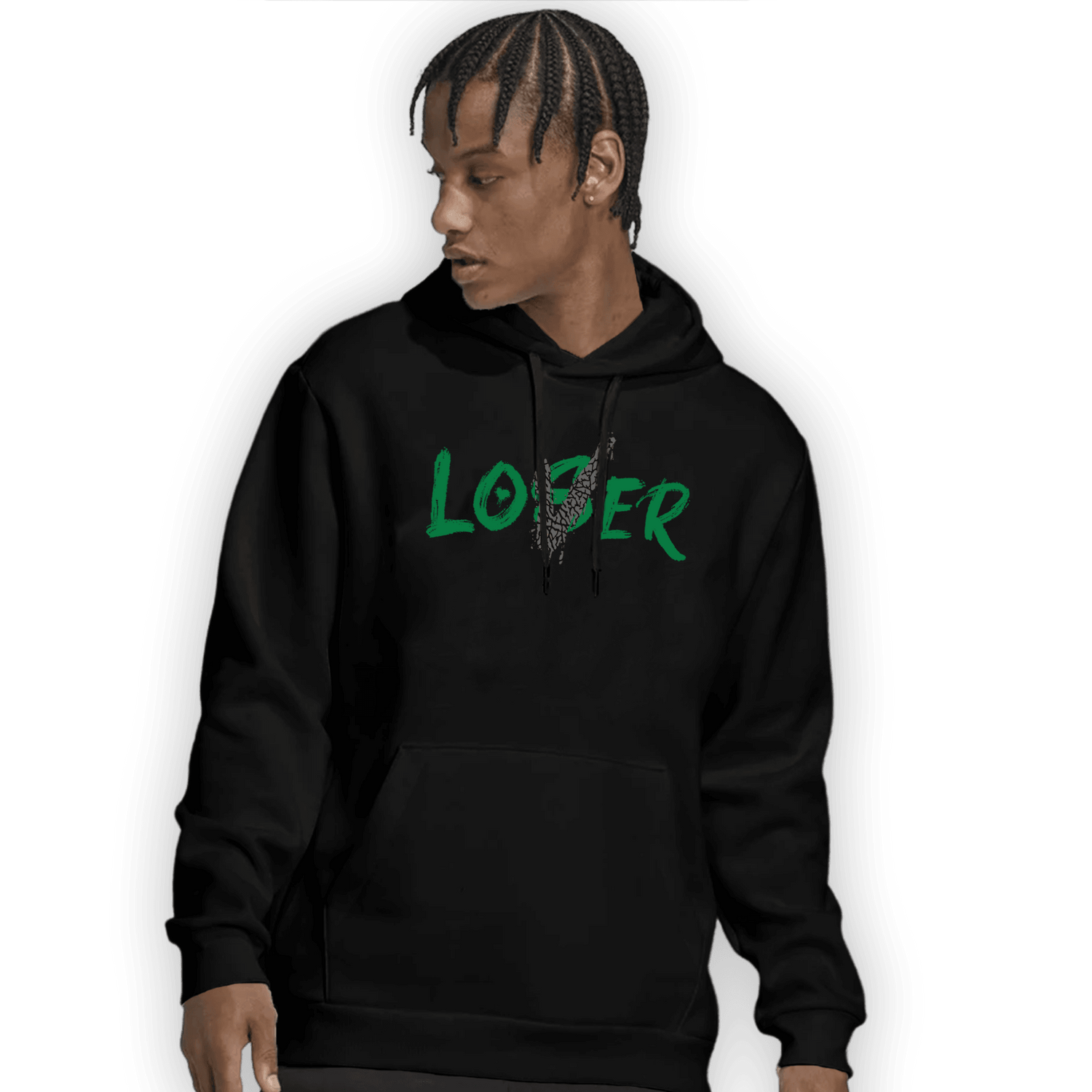 Lucky Green 3s Hoodie Match Loser Lover - NastyJamz