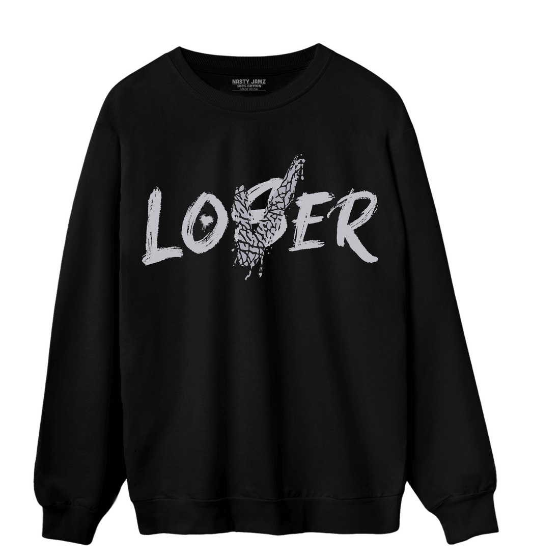 Off Noir 3s Sweatshirt Match Loser Lover - NastyJamz