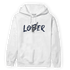 White Navy 3s Hoodie Match Loser Lover - NastyJamz