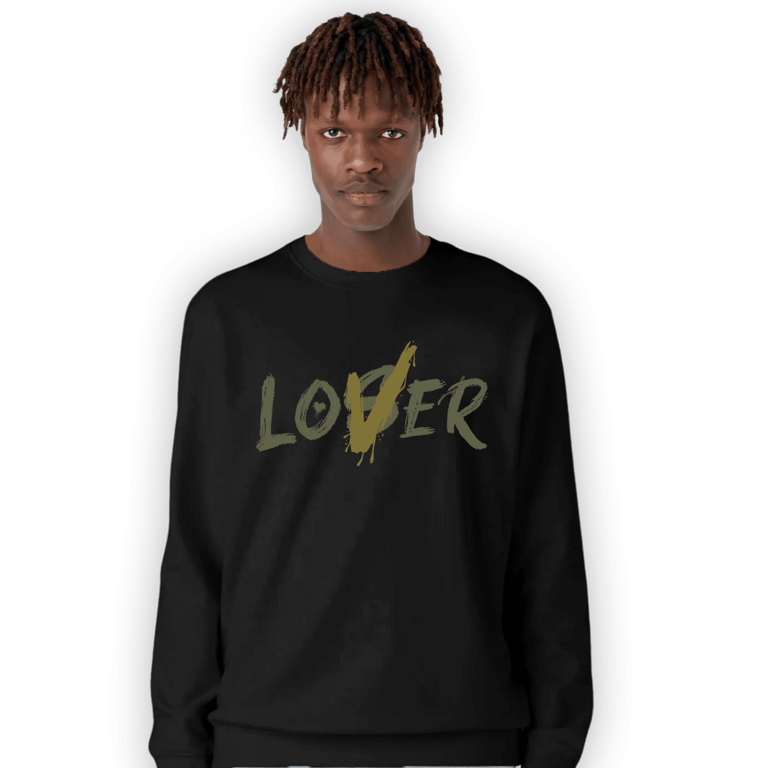 SE Craft Medium Olive 4s Sweatshirt Match Loser Lover - NastyJamz