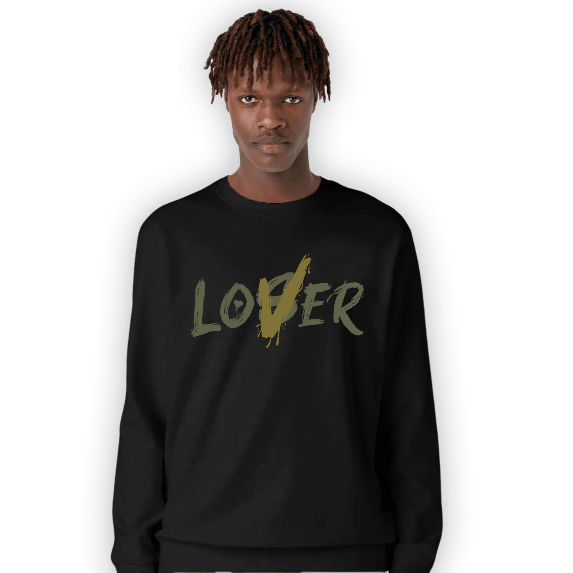 SE Craft Medium Olive 4s Sweatshirt Match Loser Lover - NastyJamz