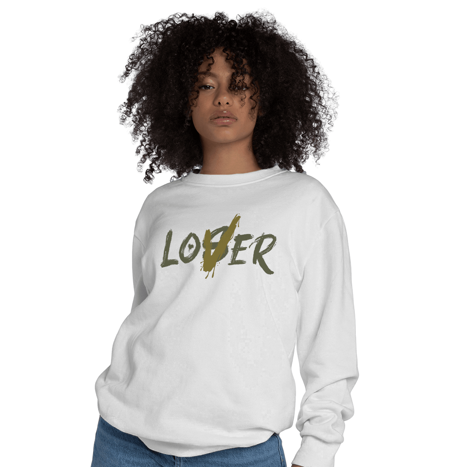 SE Craft Medium Olive 4s Sweatshirt Match Loser Lover - NastyJamz