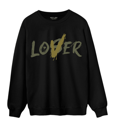 SE Craft Medium Olive 4s Sweatshirt Match Loser Lover - NastyJamz