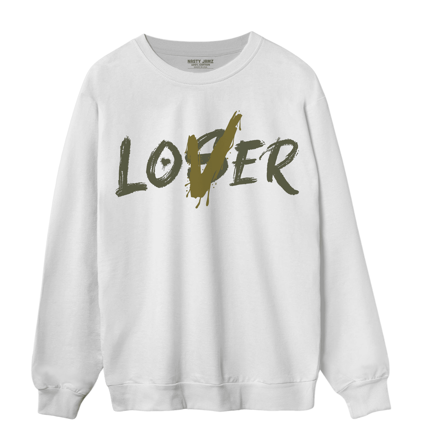 SE Craft Medium Olive 4s Sweatshirt Match Loser Lover - NastyJamz