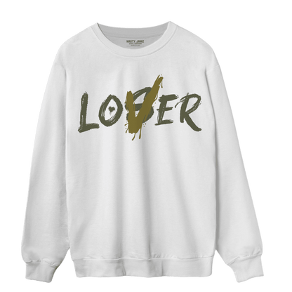 SE Craft Medium Olive 4s Sweatshirt Match Loser Lover - NastyJamz