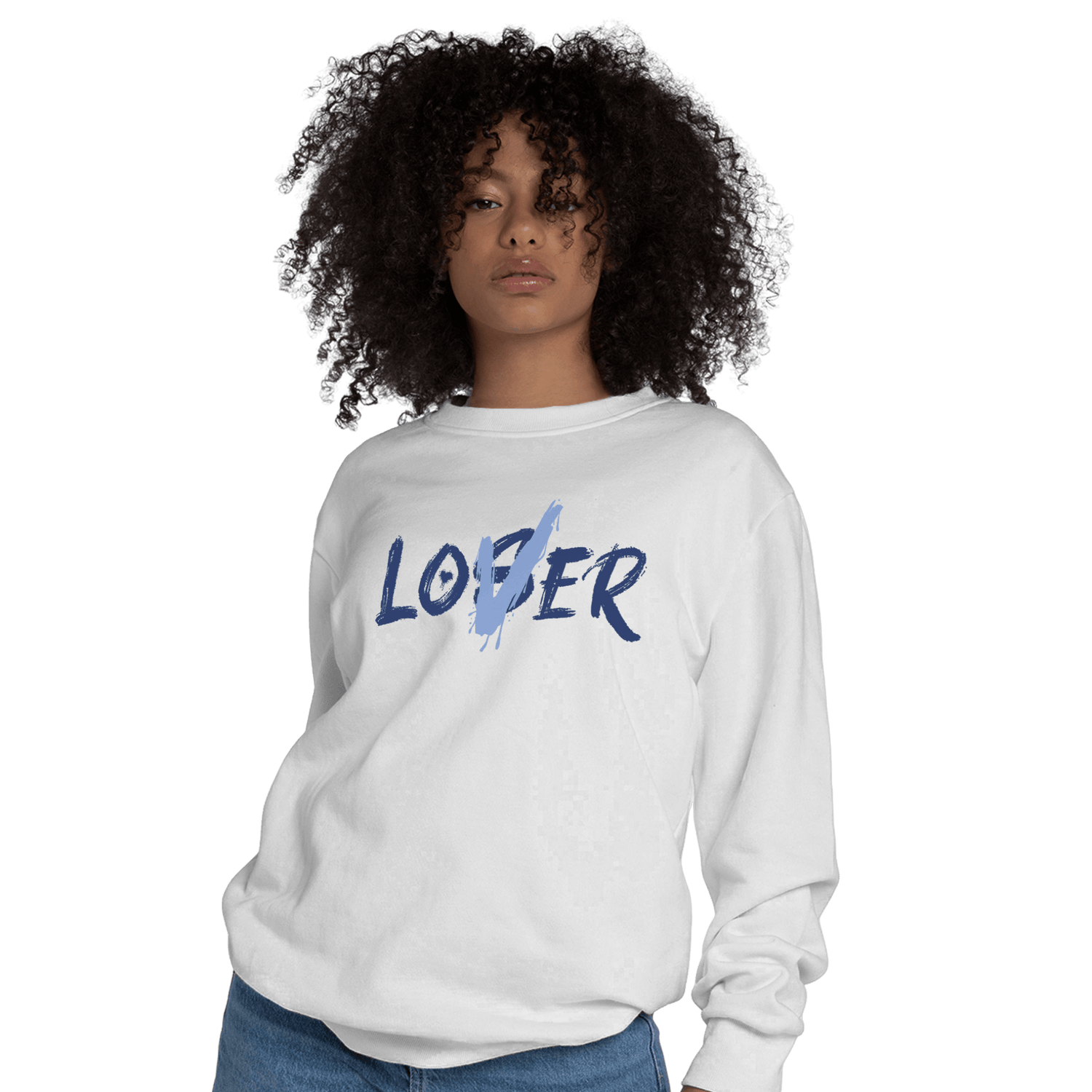 Midnight Navy 5s Sweatshirt Match Loser Lover - NastyJamz