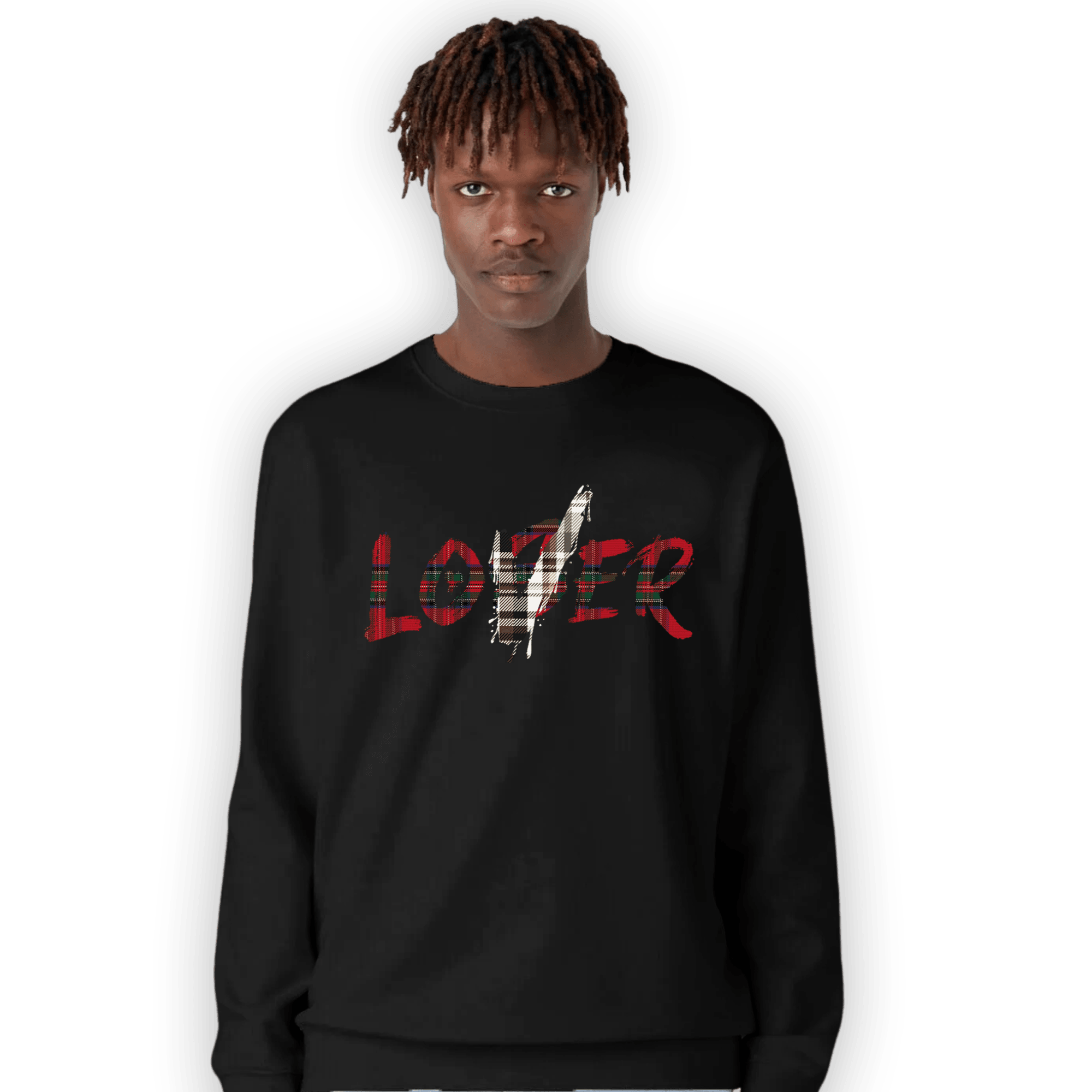 Plaid 5s Sweatshirt Match Loser Lover - NastyJamz