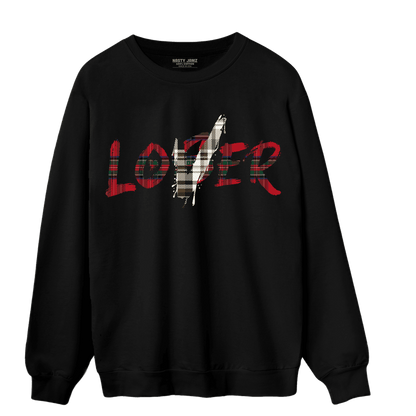 Plaid 5s Sweatshirt Match Loser Lover - NastyJamz
