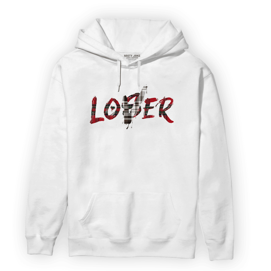 Plaid 5s Hoodie Match Loser Lover - NastyJamz