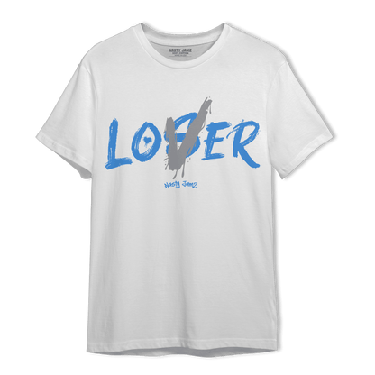 University Blue 5s T Shirt Match Loser Lover - NastyJamz