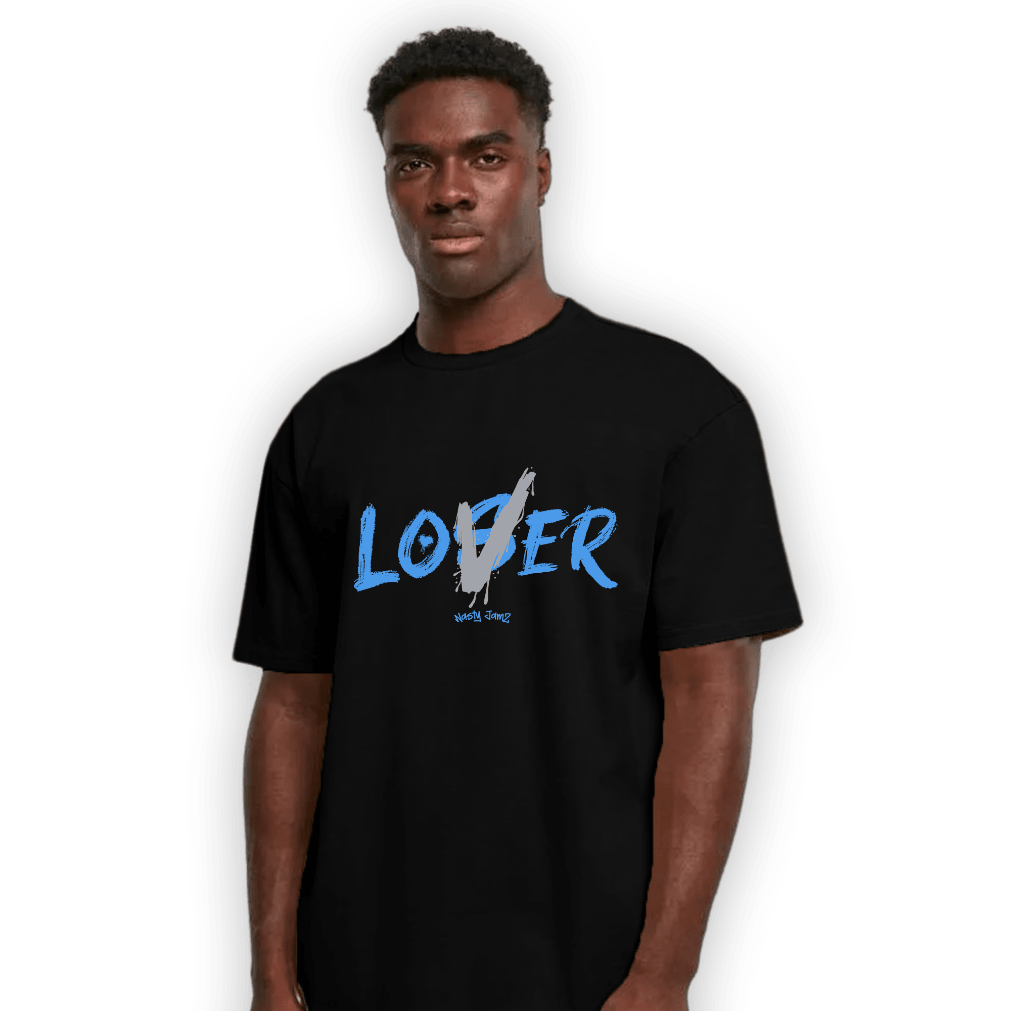 University Blue 5s T Shirt Match Loser Lover - NastyJamz