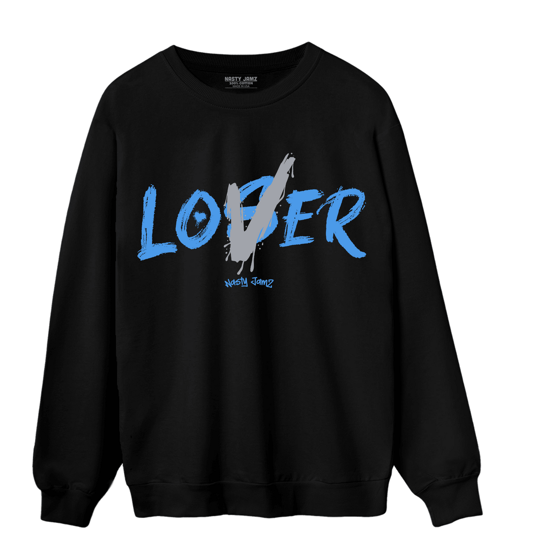 University Blue 5s Sweatshirt Match Loser Lover - NastyJamz