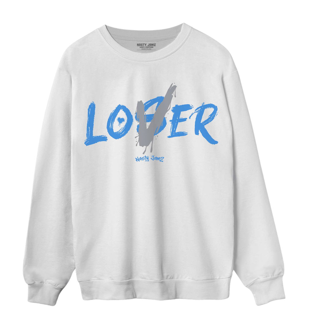 University Blue 5s Sweatshirt Match Loser Lover - NastyJamz