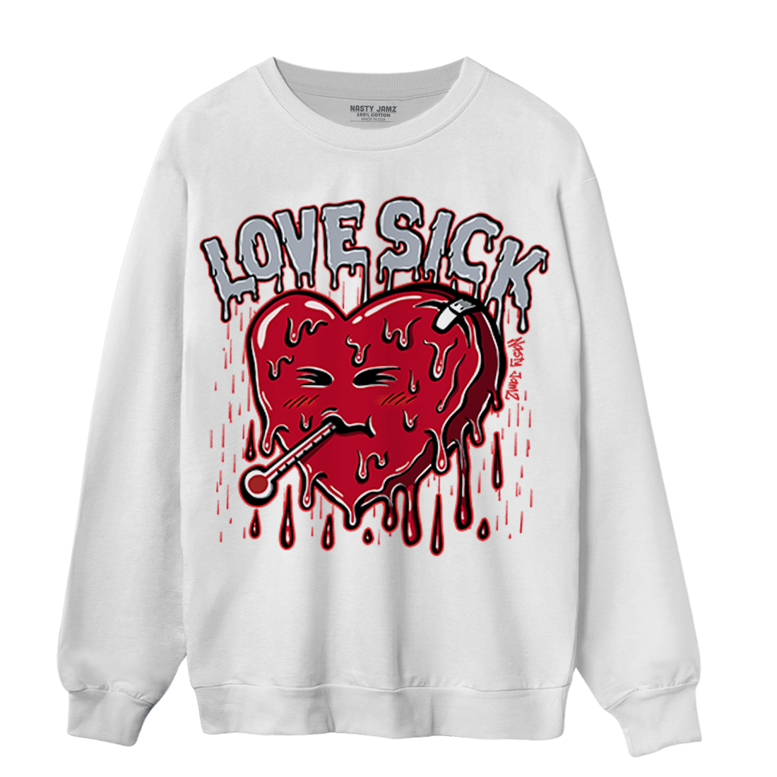 Cherry 11s Sweatshirt Match Love Sick - NastyJamz