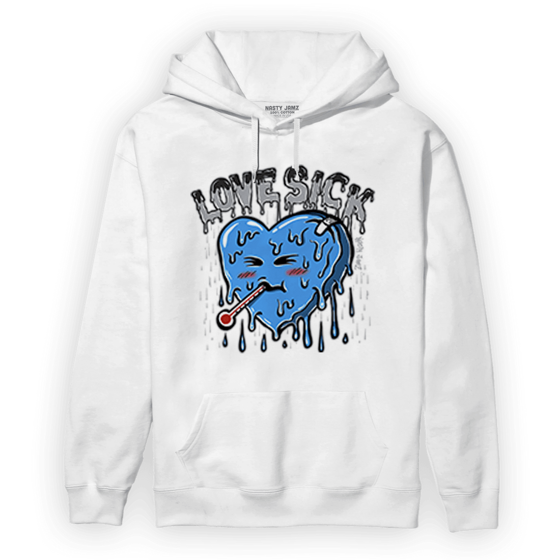 University Blue 5s Hoodie Match Love Sick - NastyJamz