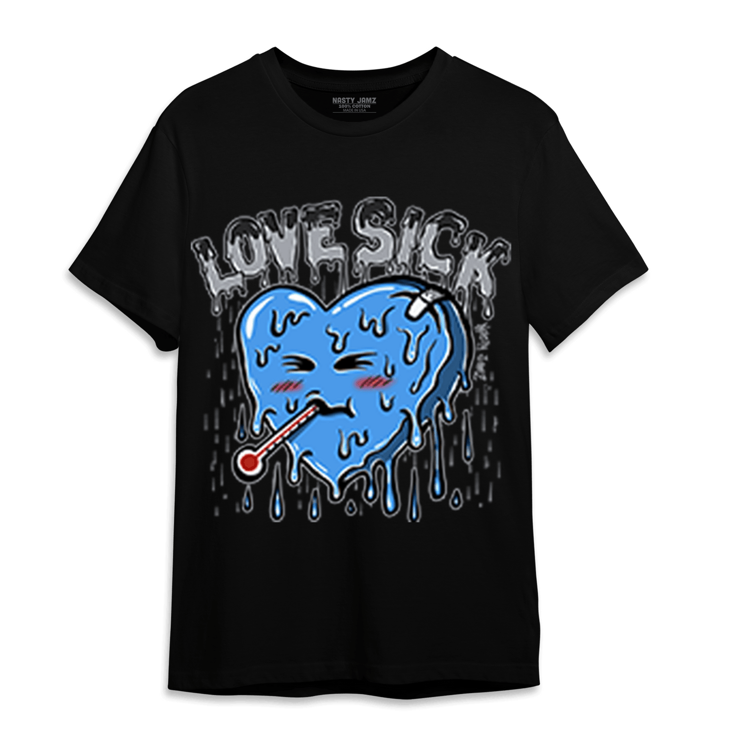 University Blue 5s T Shirt Match Love Sick - NastyJamz