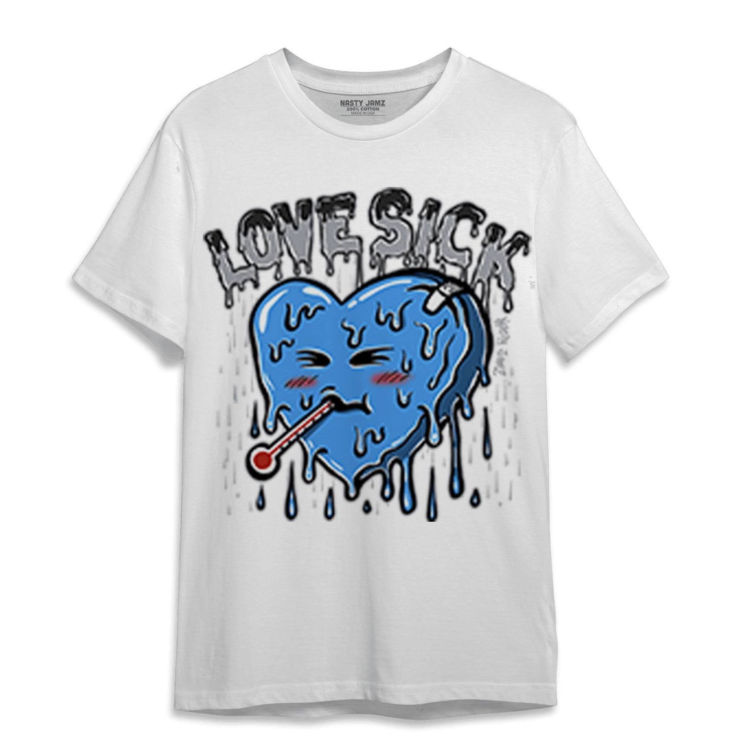 University Blue 5s T Shirt Match Love Sick - NastyJamz