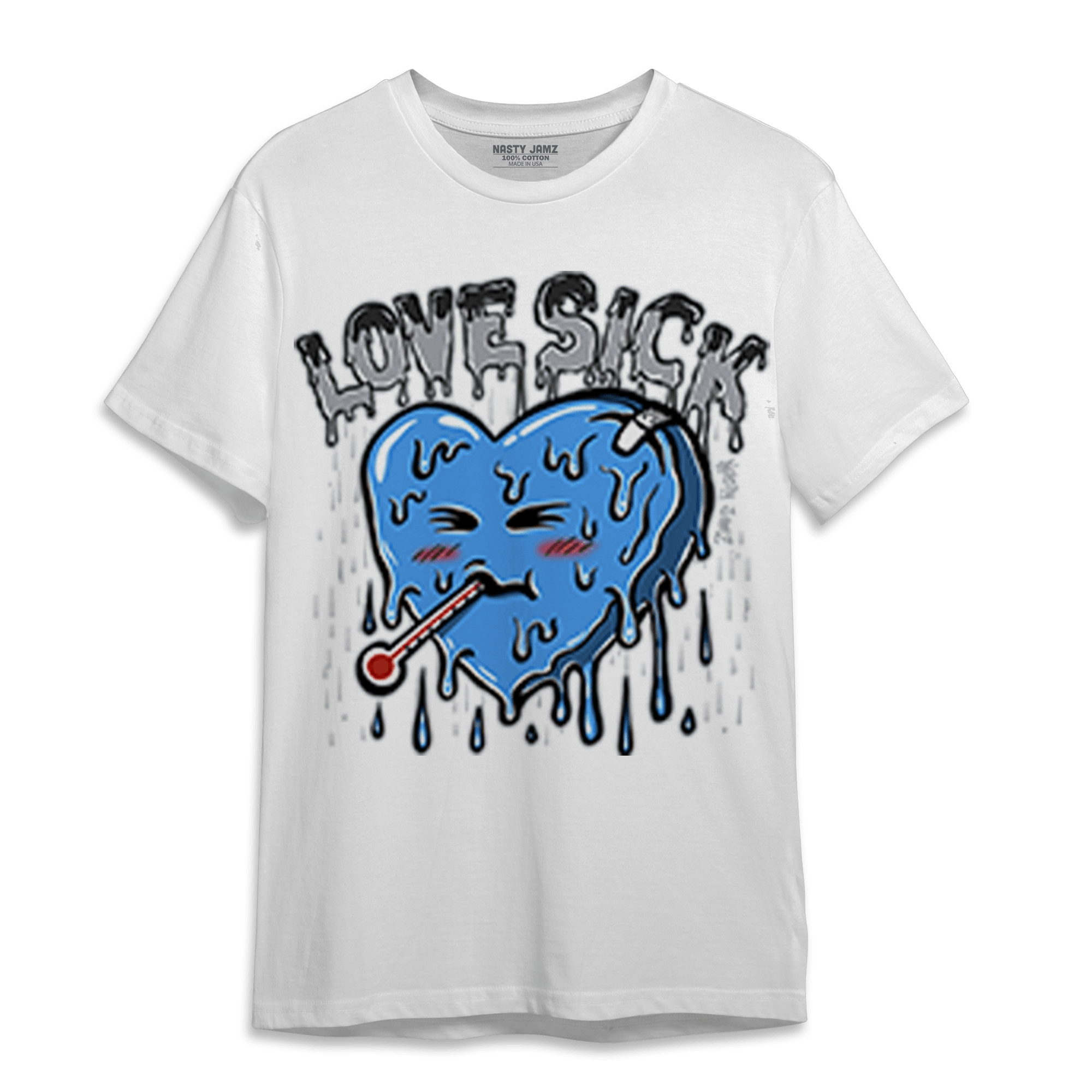 University Blue 5s T Shirt Match Love Sick - NastyJamz