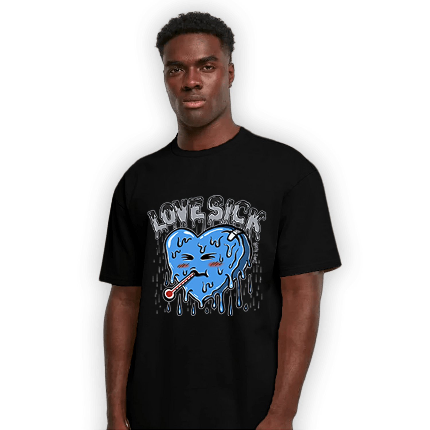 University Blue 5s T Shirt Match Love Sick - NastyJamz