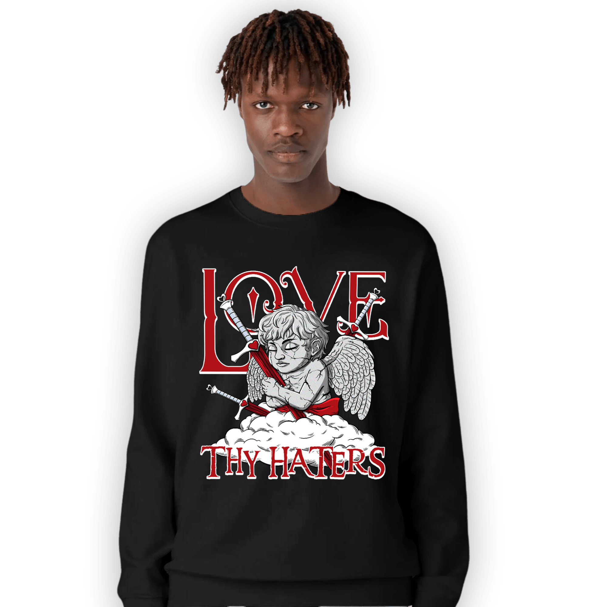 Cherry 11s Sweatshirt Match Love Thy Haters Angel - NastyJamz