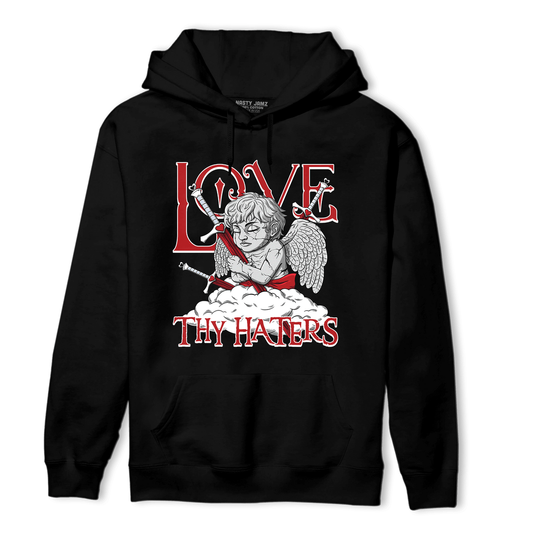 Cherry 11s Hoodie Match Love Thy Haters Angel - NastyJamz