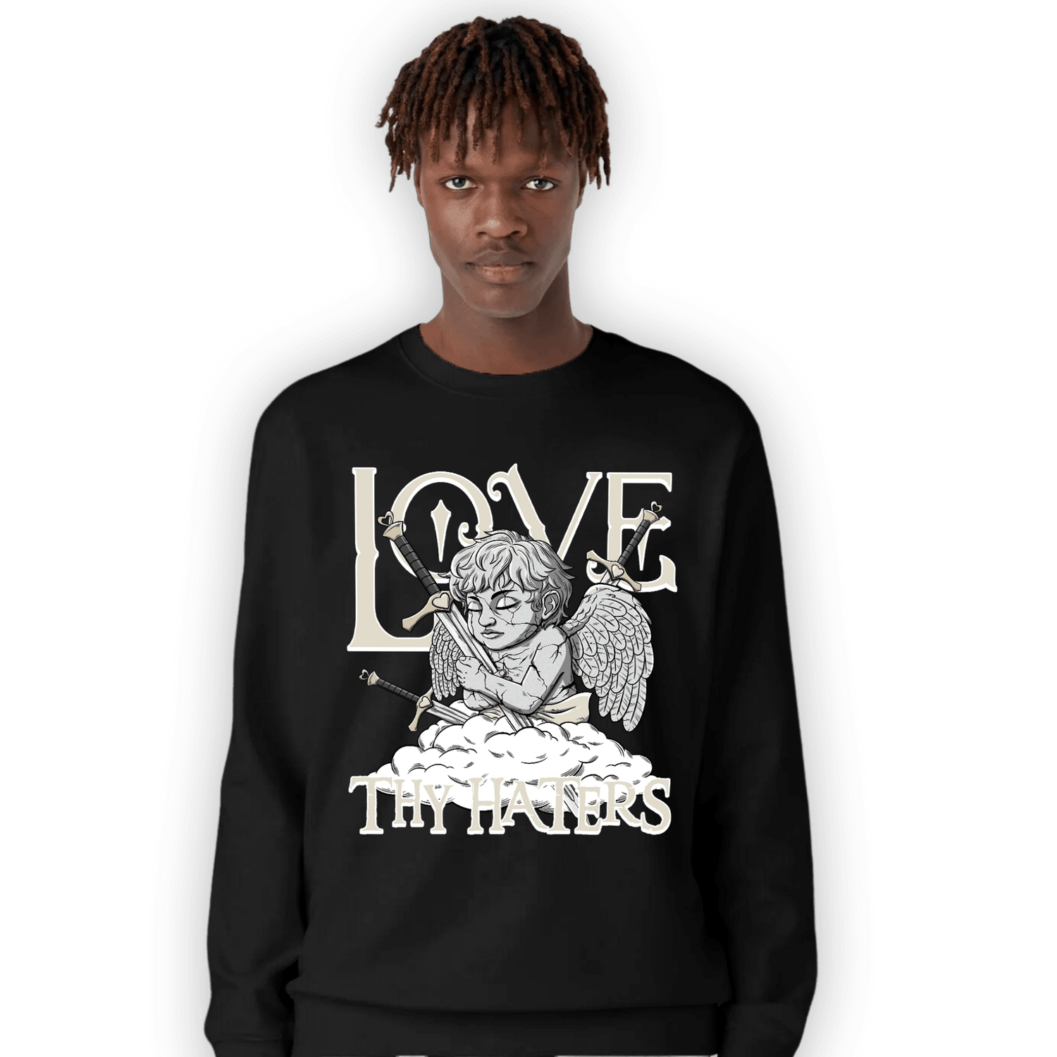 Gratitude 11s Sweatshirt Match Love Thy Haters Angel - NastyJamz