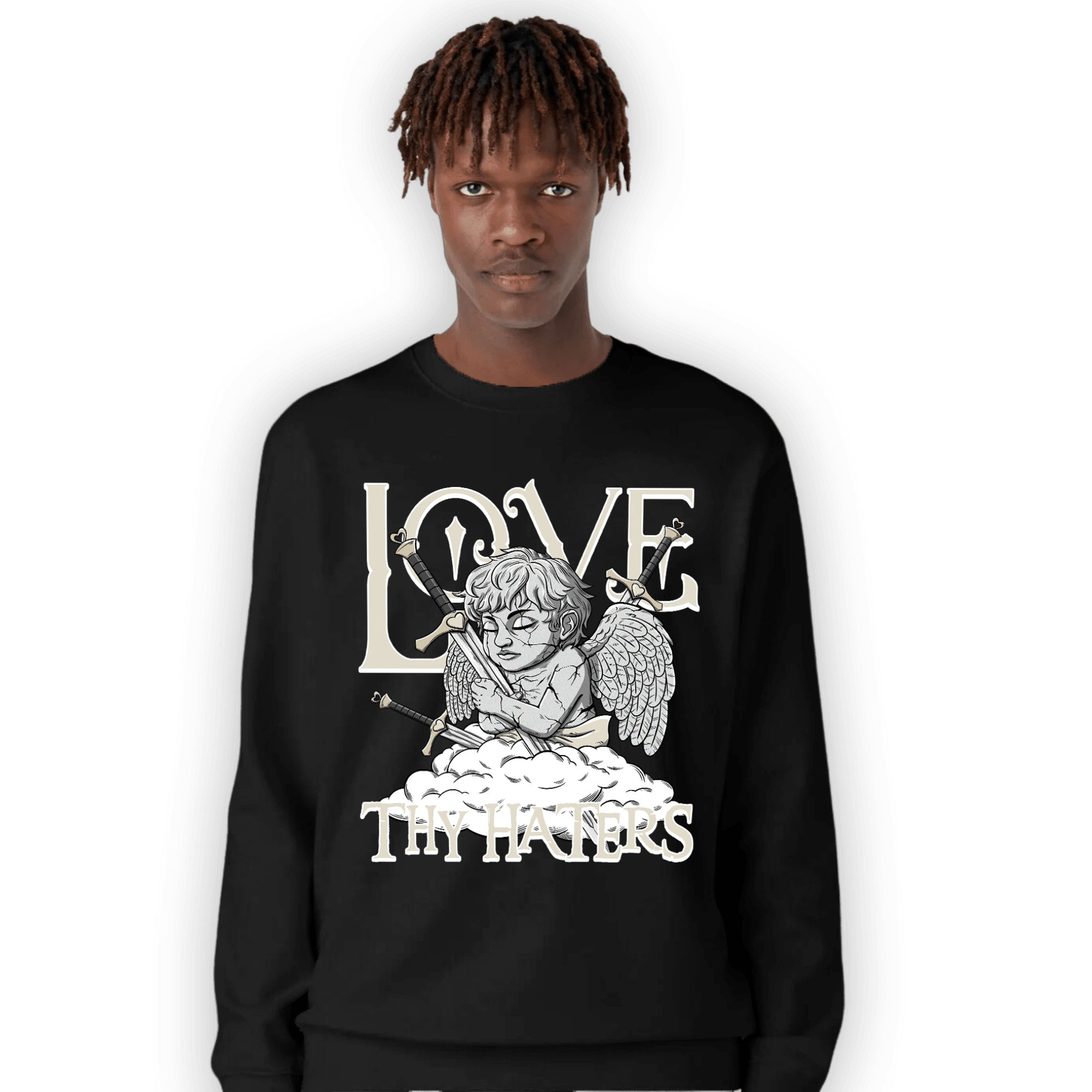 Gratitude 11s Sweatshirt Match Love Thy Haters Angel - NastyJamz