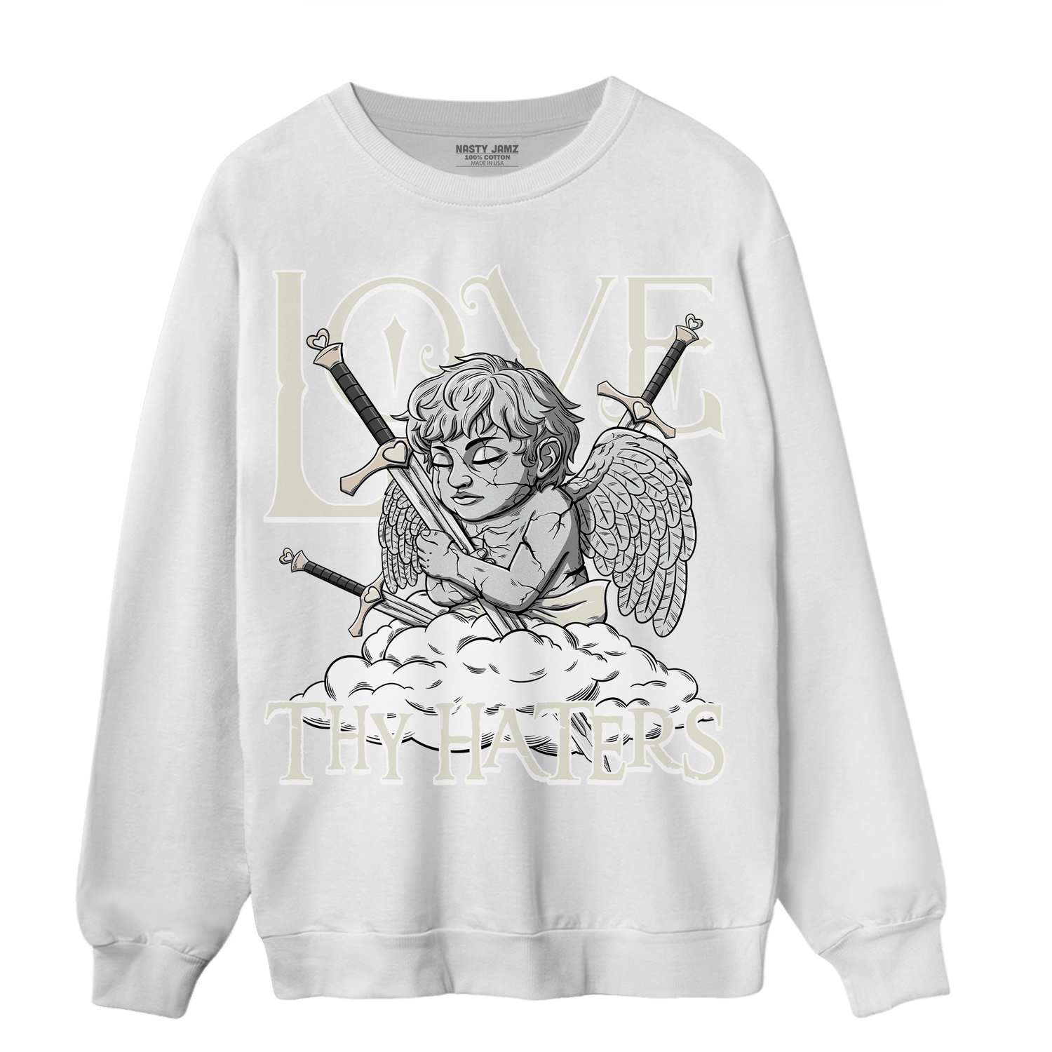 Neapolitan 11s Sweatshirt Match Love Thy Haters Angel - NastyJamz