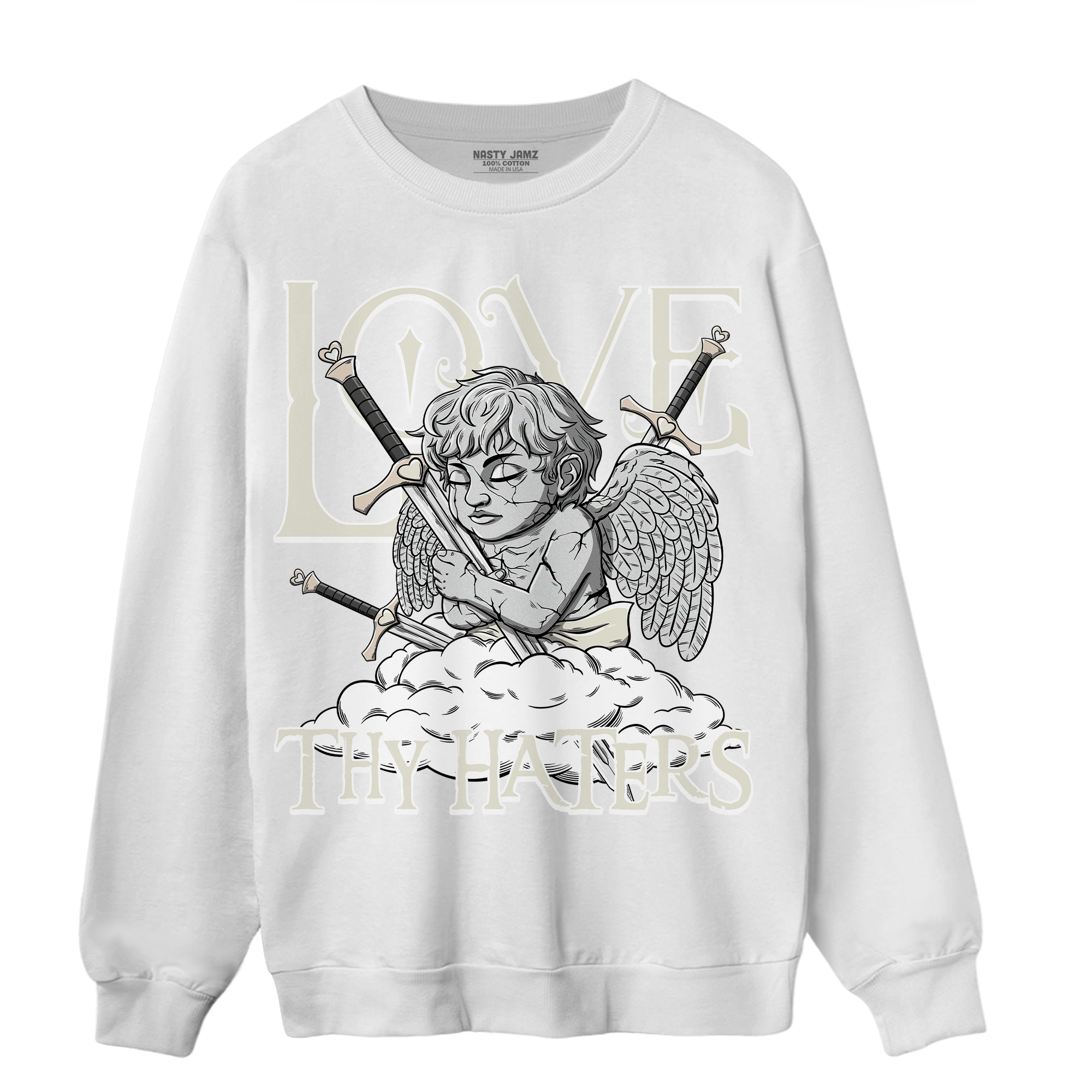 Neapolitan 11s Sweatshirt Match Love Thy Haters Angel - NastyJamz