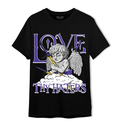 Field Purple 12s T Shirt Match Love Thy Haters Angel - NastyJamz
